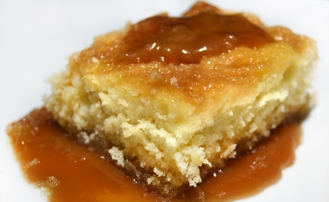Pudding chomeur with maple syrup